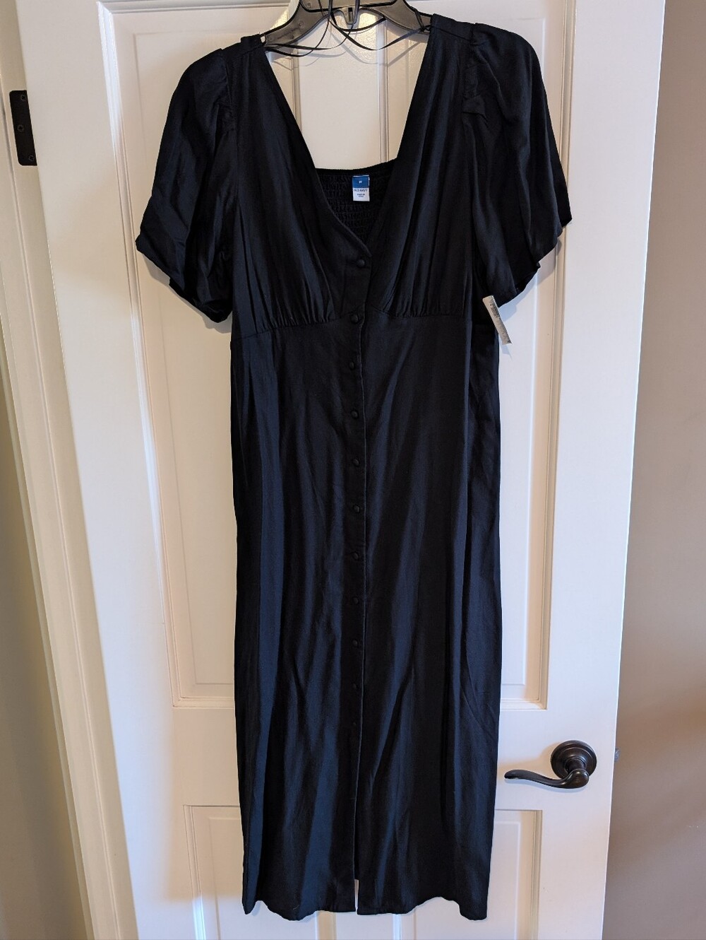 Black Women's Button-Front Women's Dress